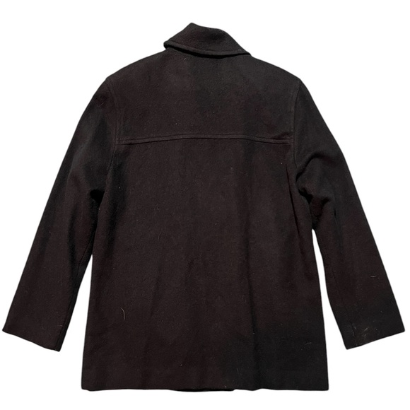 Kristen Blake vintage 100% wool black pea coat woman size large made in the us - Picture 2 of 5